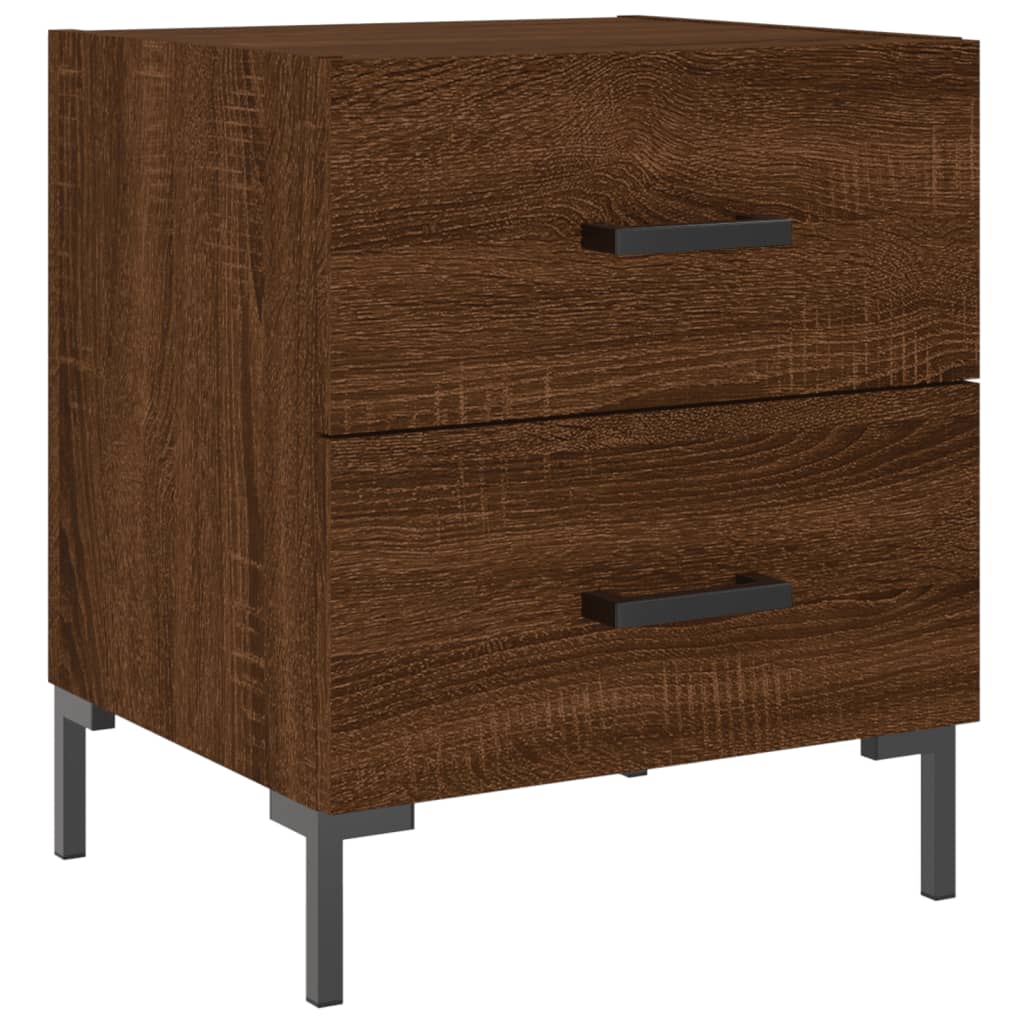 Nattbord 2 stk brun eik 40x35x47,5 cm konstruert tre