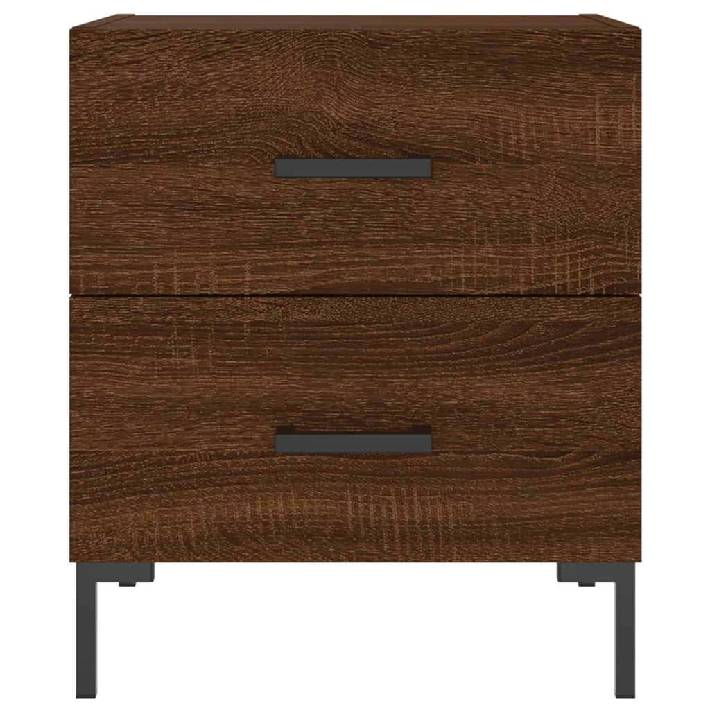 Nattbord 2 stk brun eik 40x35x47,5 cm konstruert tre