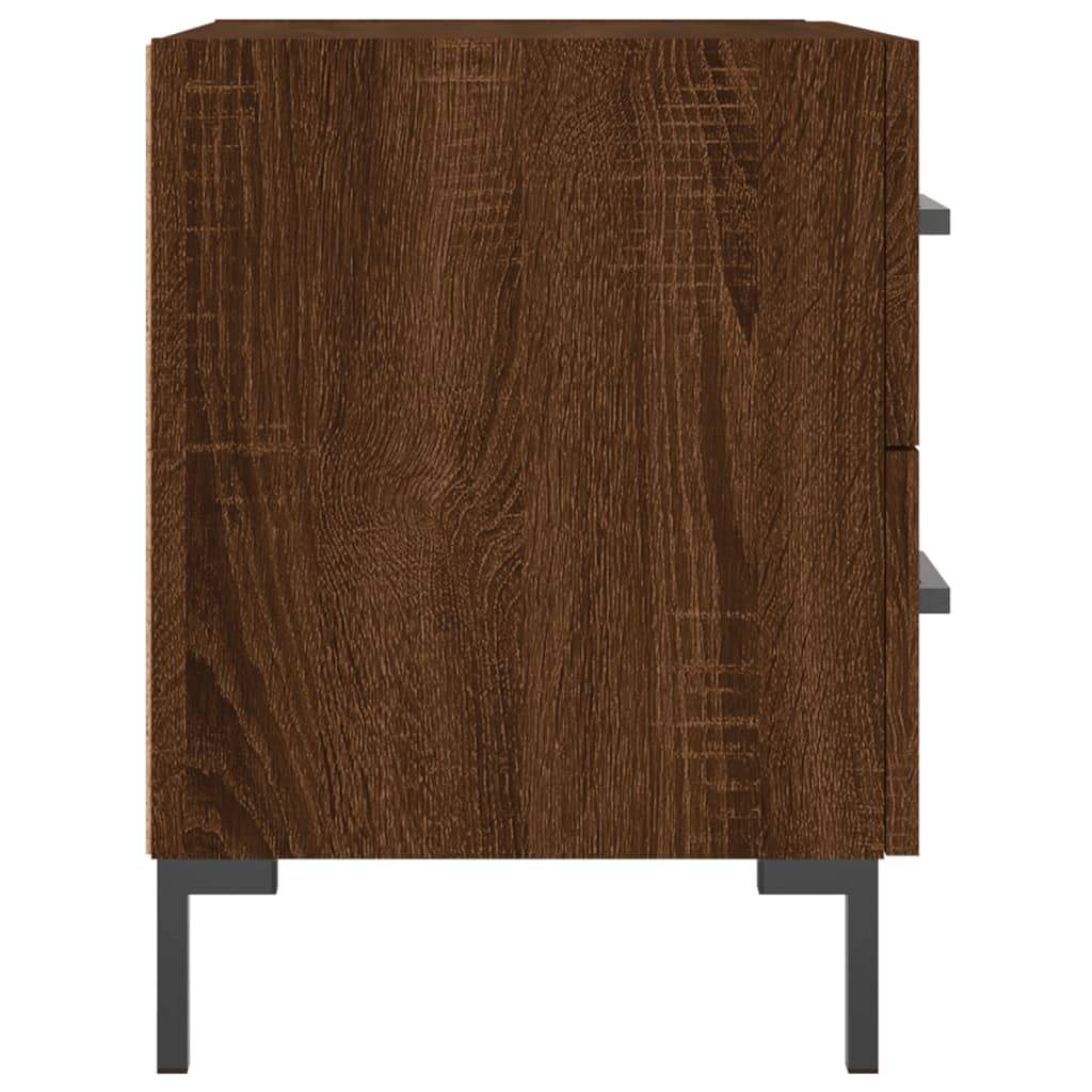 Nattbord 2 stk brun eik 40x35x47,5 cm konstruert tre