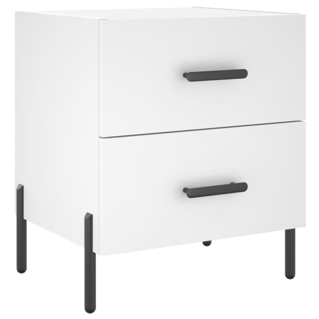 Nattbord 2 stk hvit 40x35x47,5 cm konstruert tre
