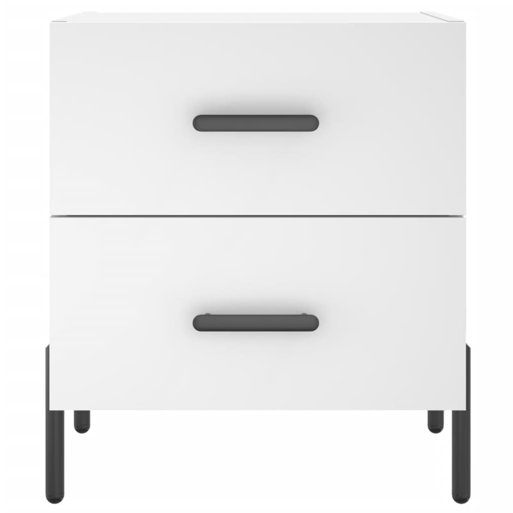 Nattbord 2 stk hvit 40x35x47,5 cm konstruert tre