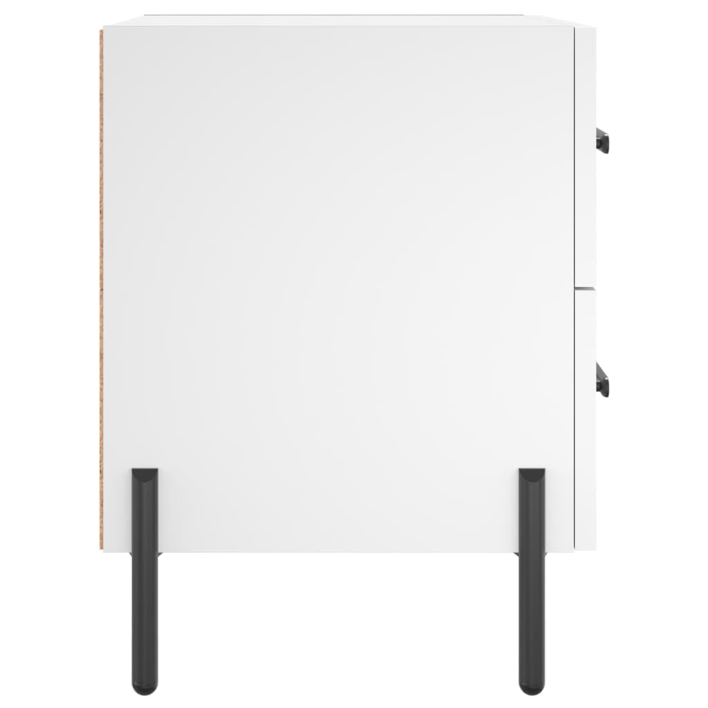 Nattbord 2 stk hvit 40x35x47,5 cm konstruert tre