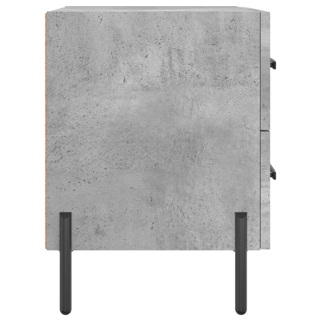 Nattbord 2 stk betonggrå 40x35x47,5 cm konstruert tre