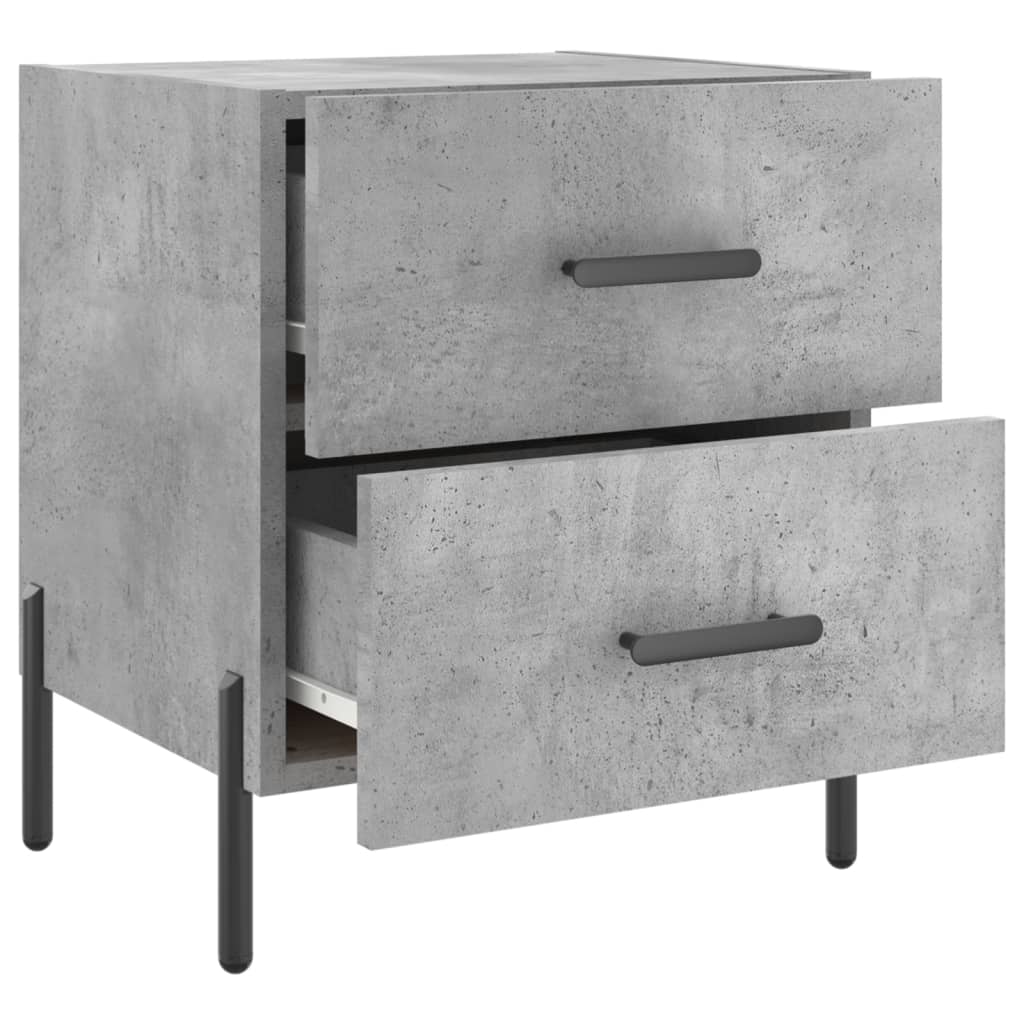 Nattbord 2 stk betonggrå 40x35x47,5 cm konstruert tre