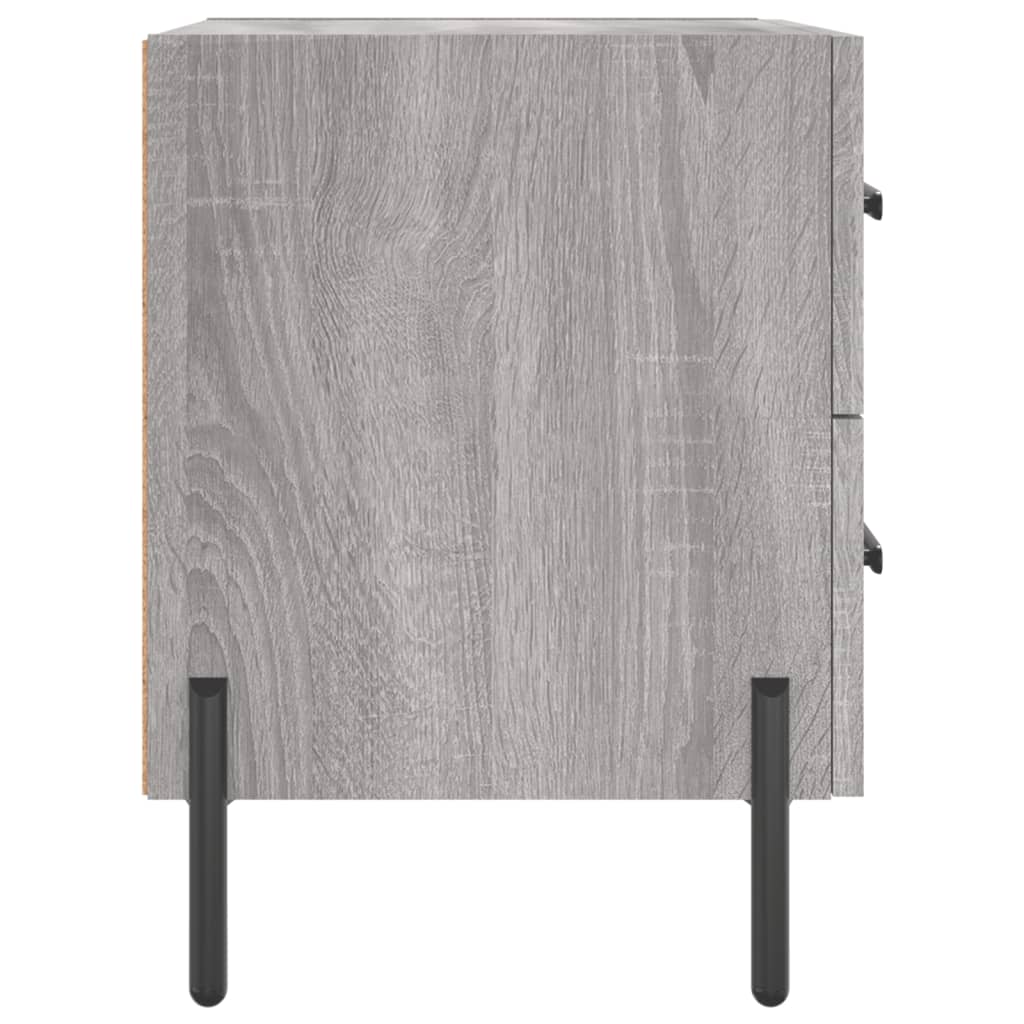 Nattbord 2 stk grå sonoma 40x35x47,5 cm konstruert tre