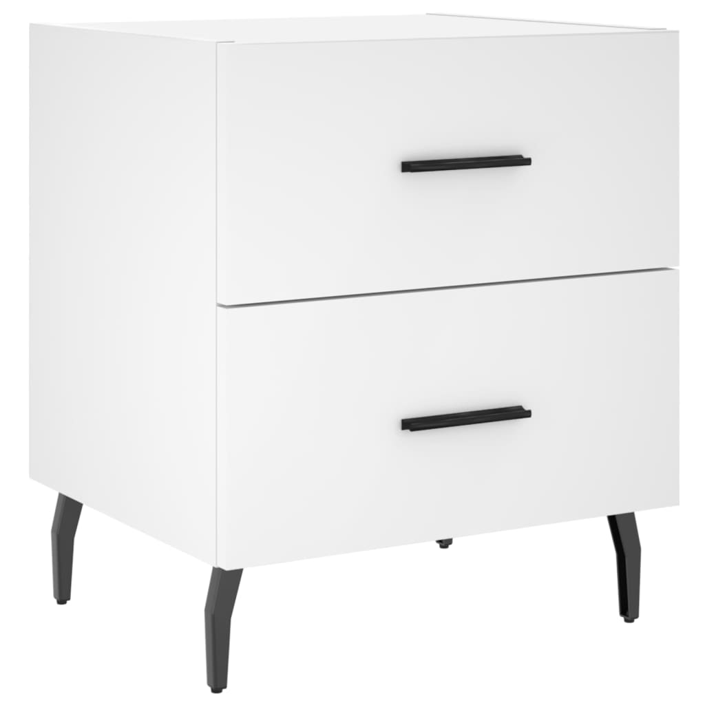 Nattbord 2 stk hvit 40x35x47,5 cm konstruert tre