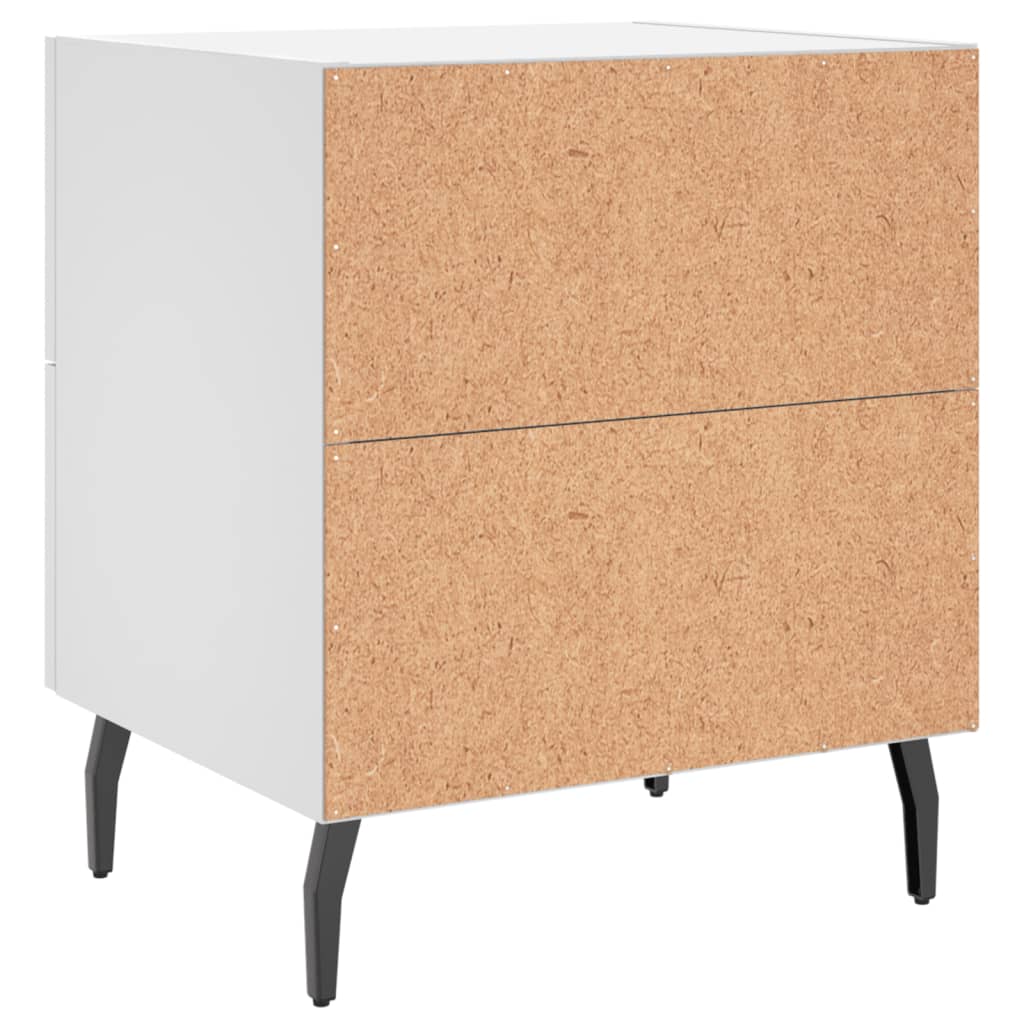 Nattbord 2 stk hvit 40x35x47,5 cm konstruert tre
