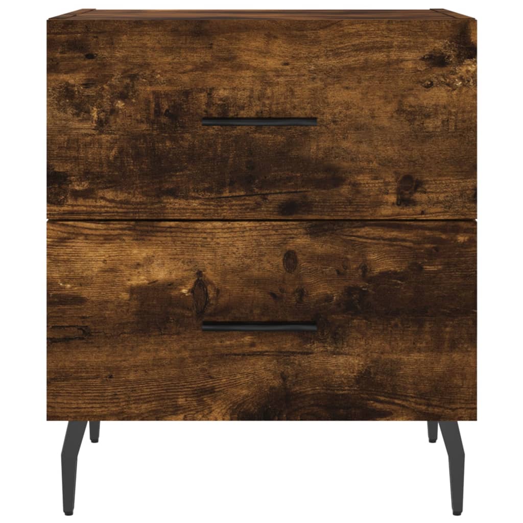 Nattbord 2 stk røkt eik 40x35x47,5 cm konstruert tre