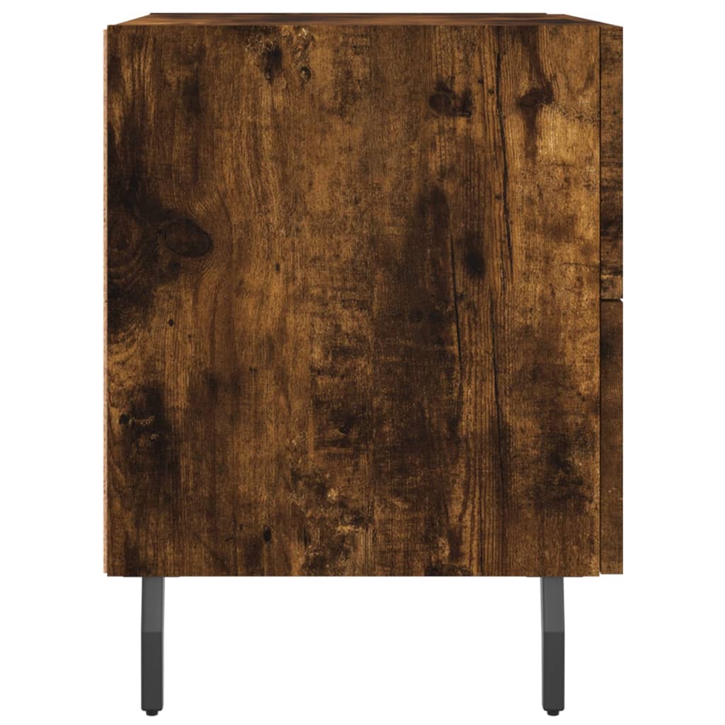 Nattbord 2 stk røkt eik 40x35x47,5 cm konstruert tre