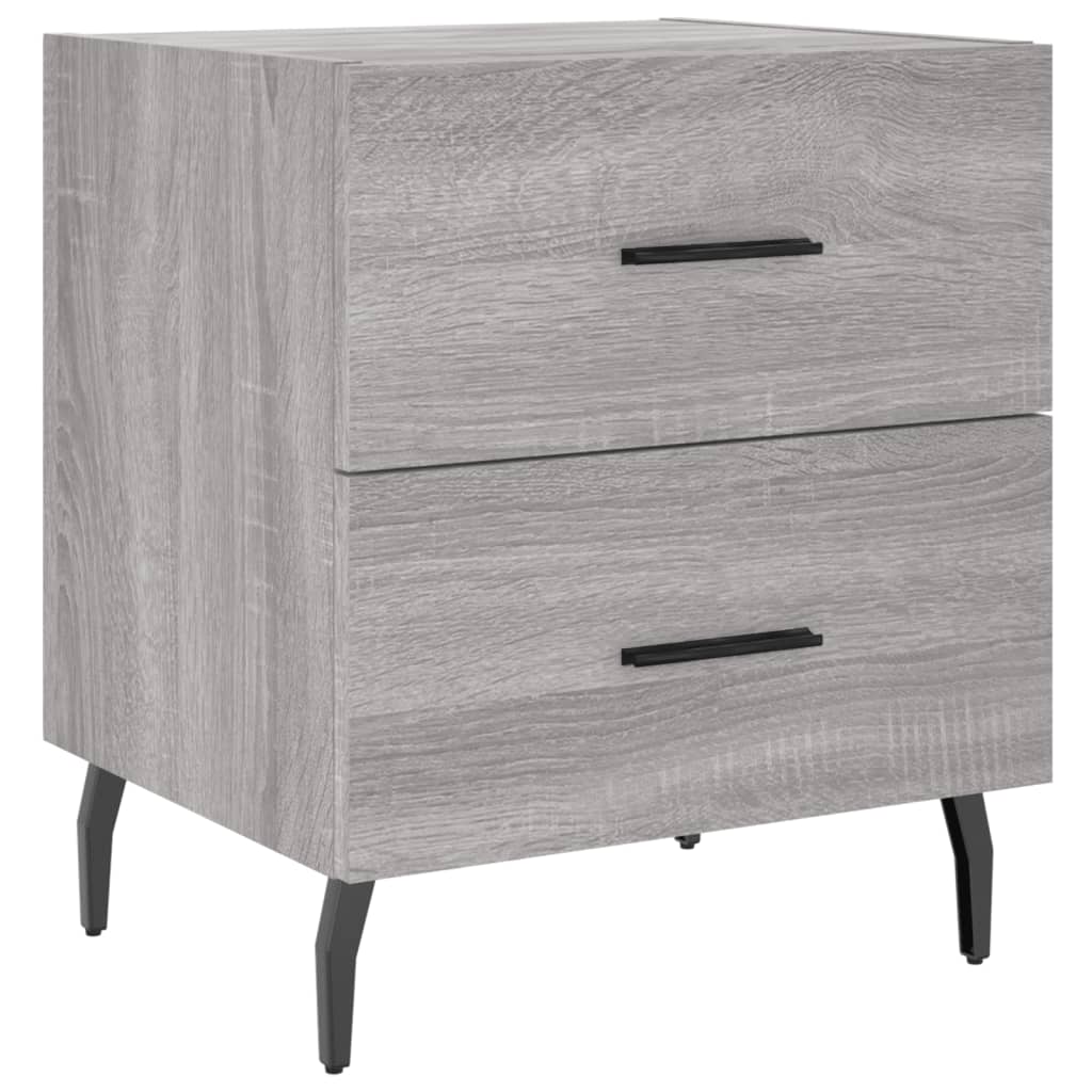Nattbord 2 stk grå sonoma 40x35x47,5 cm konstruert tre