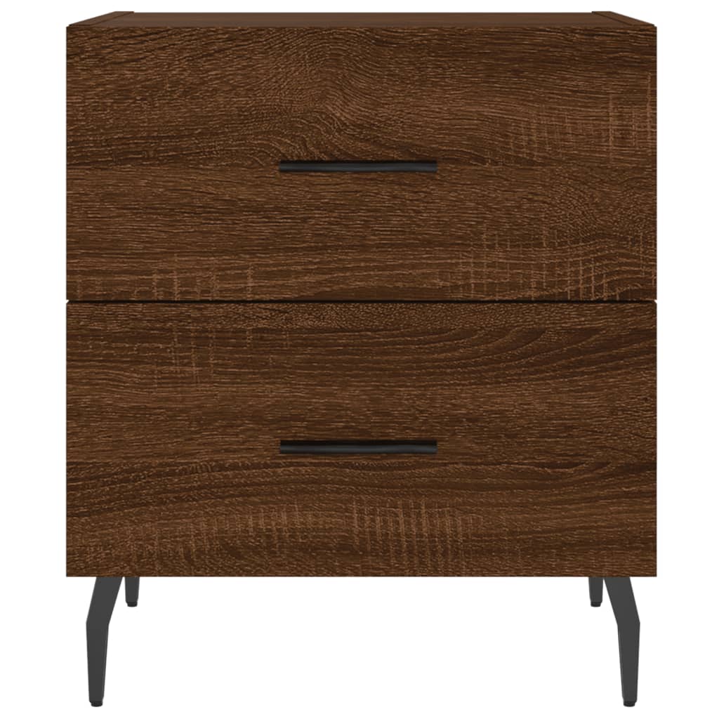 Nattbord 2 stk brun eik 40x35x47,5 cm konstruert tre