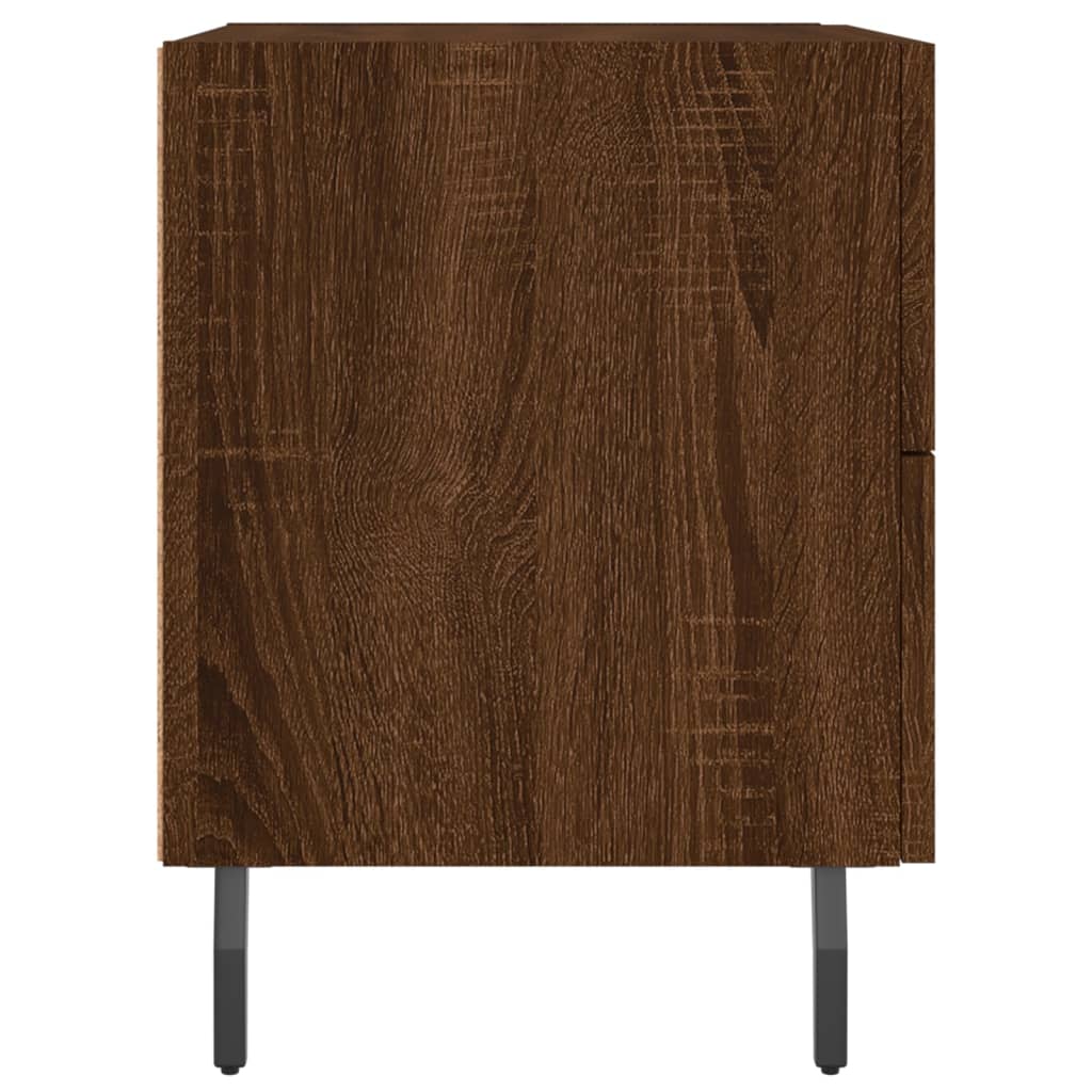 Nattbord 2 stk brun eik 40x35x47,5 cm konstruert tre