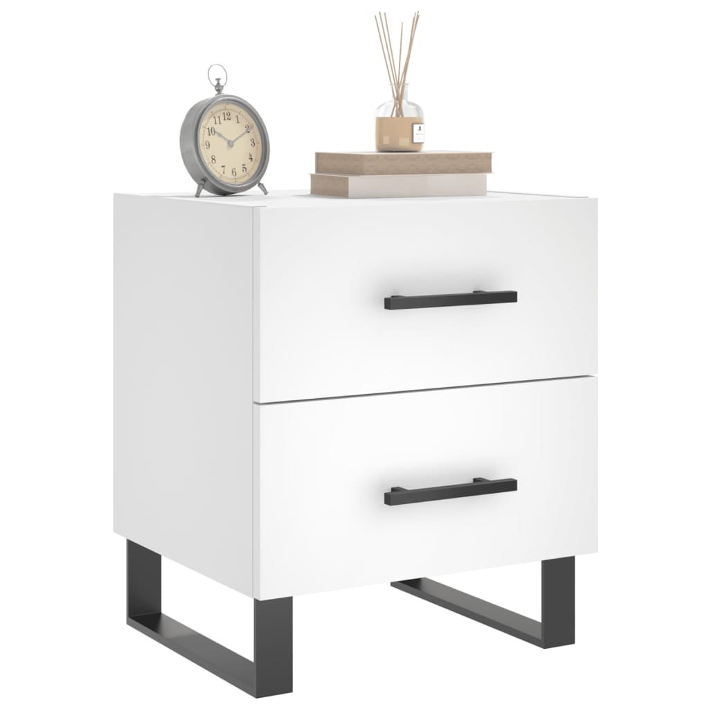Nattbord hvit 40x35x47,5 cm konstruert tre