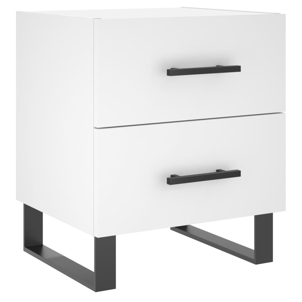 Nattbord 2 stk hvit 40x35x47,5 cm konstruert tre