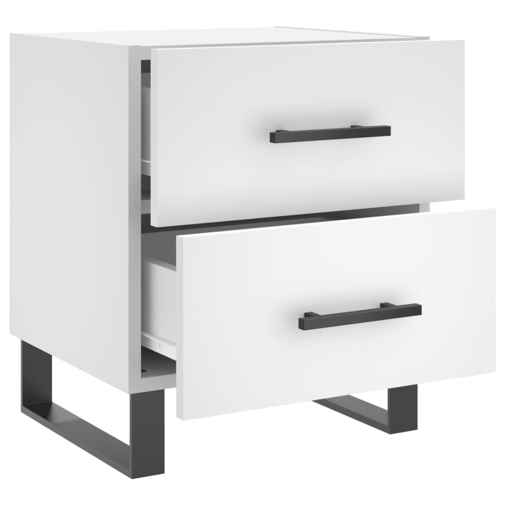 Nattbord 2 stk hvit 40x35x47,5 cm konstruert tre