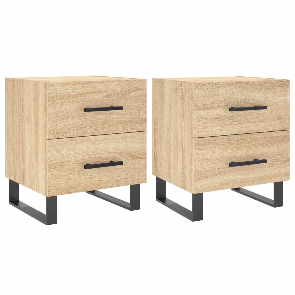 Nattbord 2 stk sonoma eik 40x35x47,5 cm konstruert tre