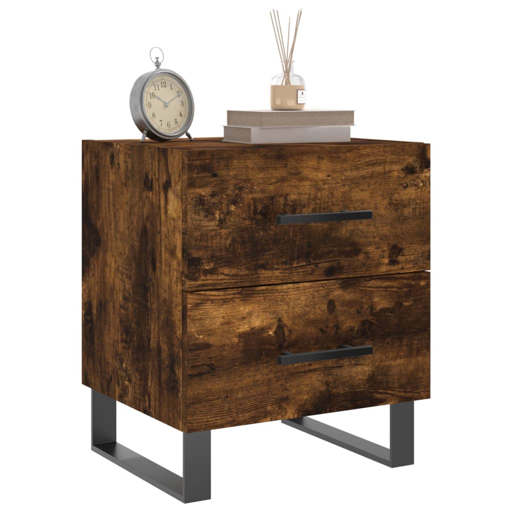 Nattbord 2 stk røkt eik 40x35x47,5 cm konstruert tre