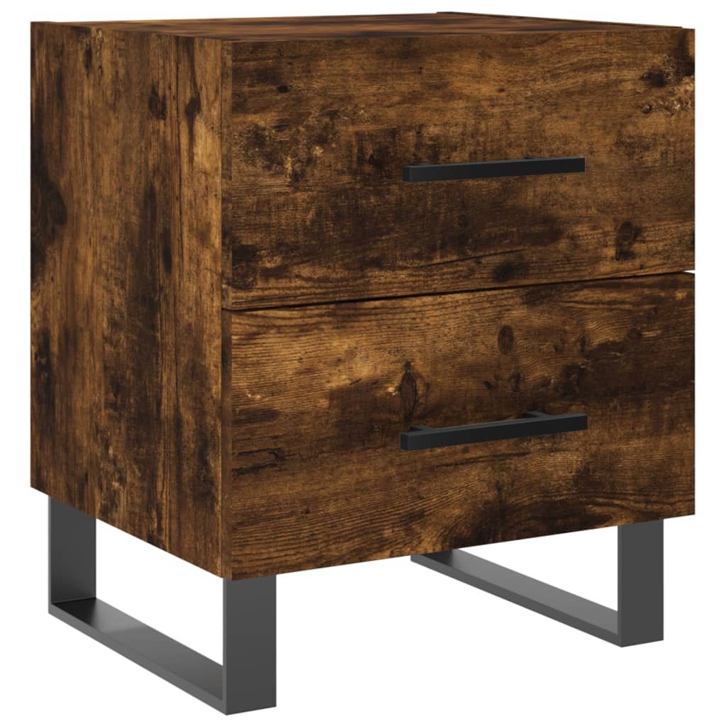 Nattbord 2 stk røkt eik 40x35x47,5 cm konstruert tre