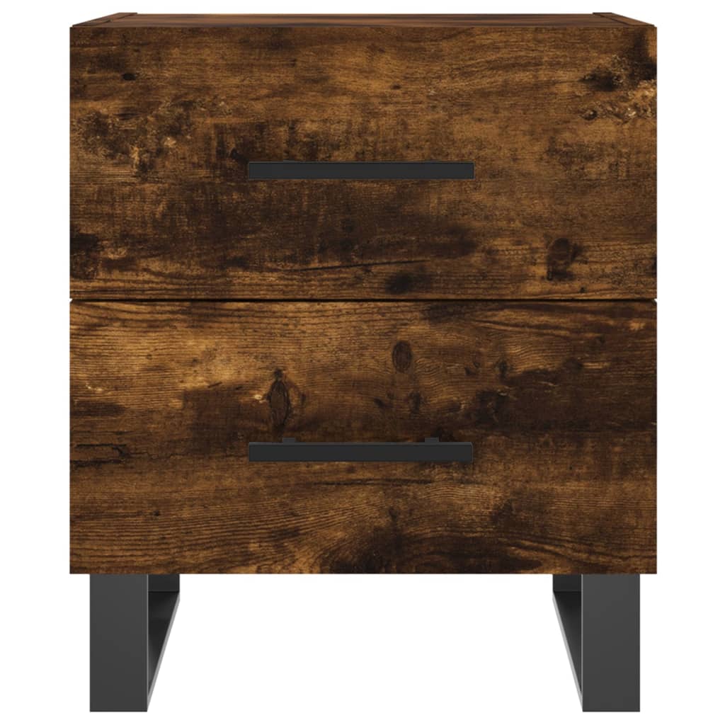 Nattbord 2 stk røkt eik 40x35x47,5 cm konstruert tre