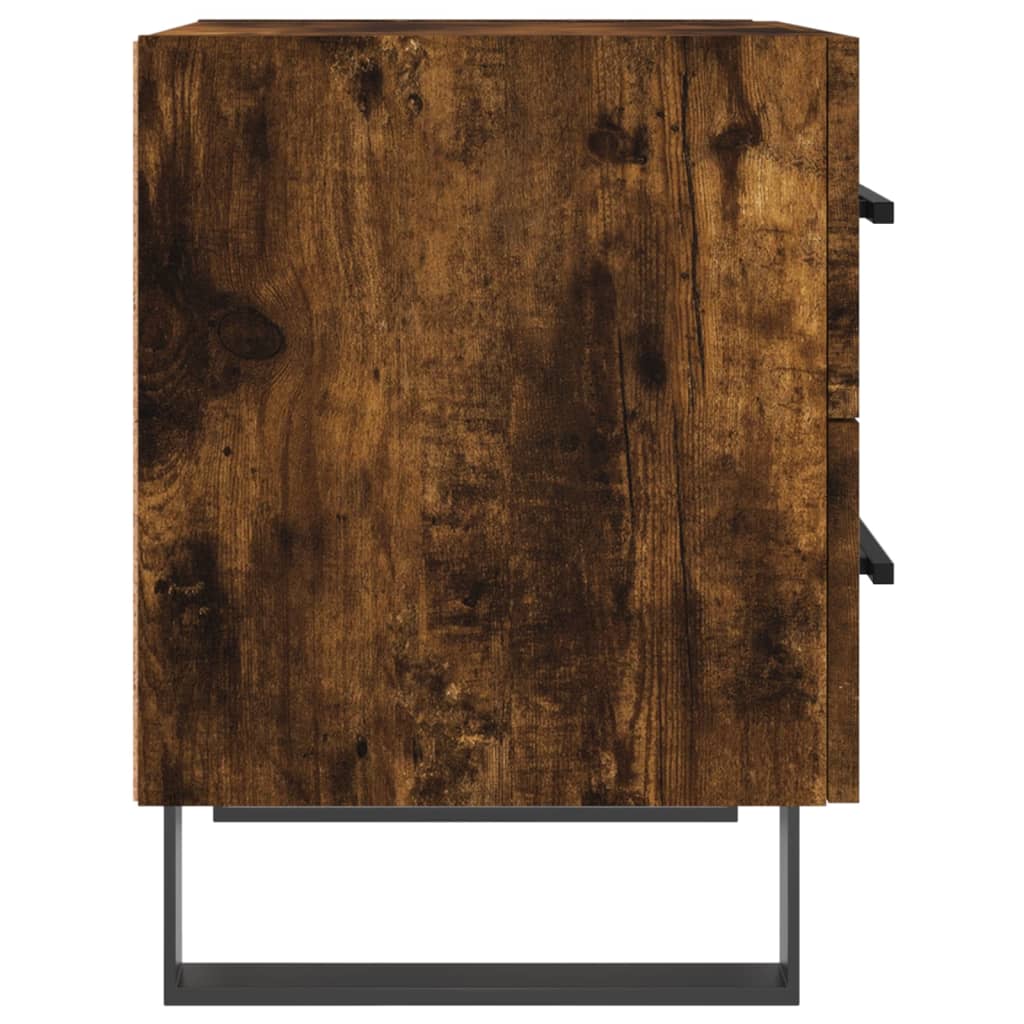 Nattbord 2 stk røkt eik 40x35x47,5 cm konstruert tre
