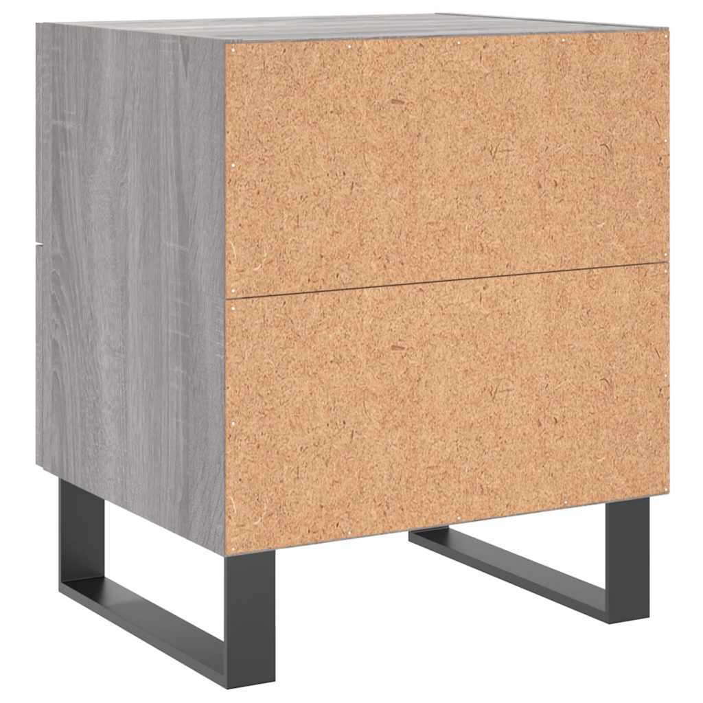 Nattbord 2 stk grå sonoma 40x35x47,5 cm konstruert tre