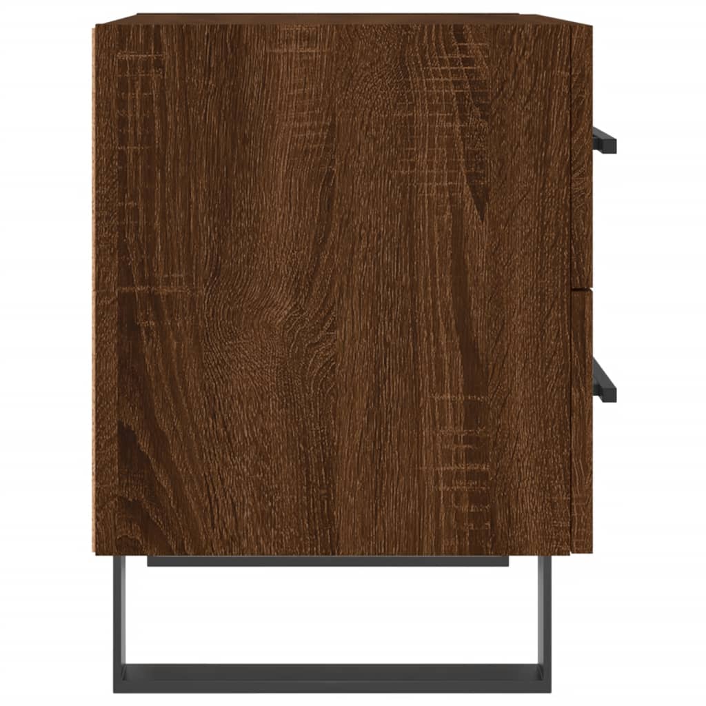 Nattbord 2 stk brun eik 40x35x47,5 cm konstruert tre