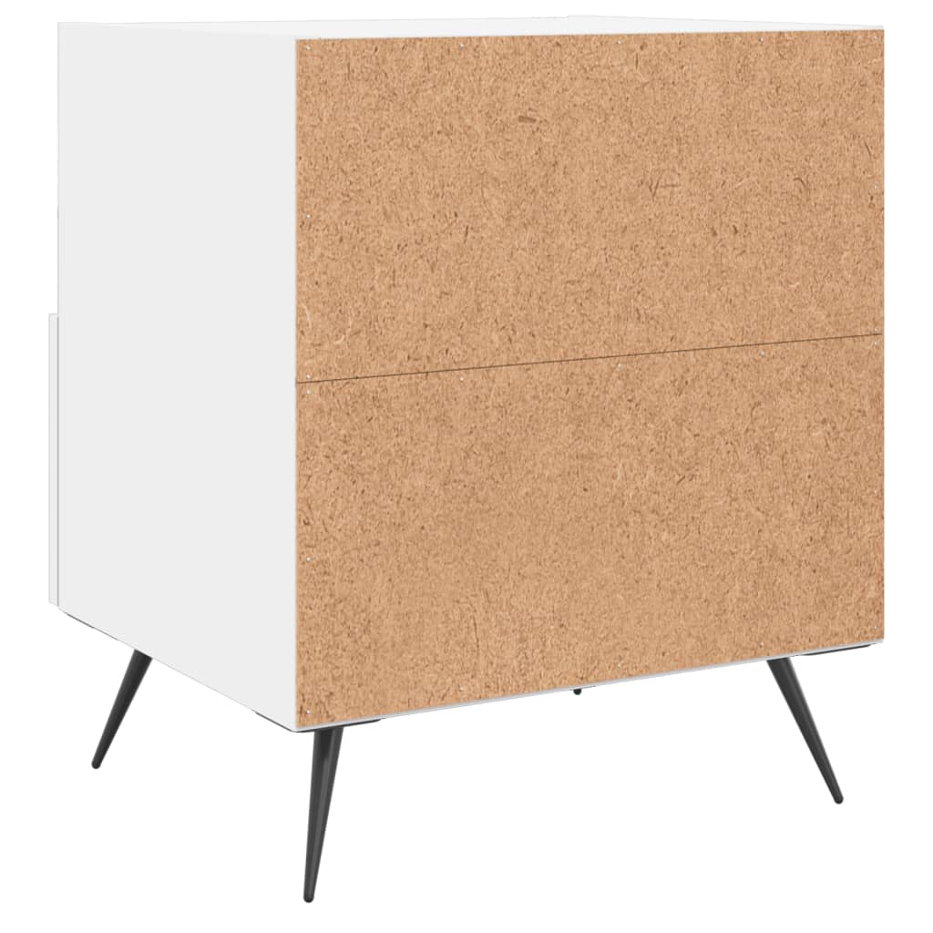 Nattbord 2 stk hvit 40x35x47,5 cm konstruert tre