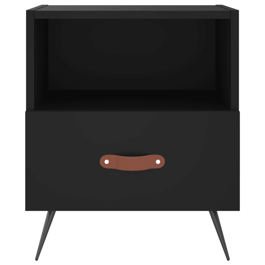 Nattbord 2 stk svart 40x35x47,5 cm konstruert tre