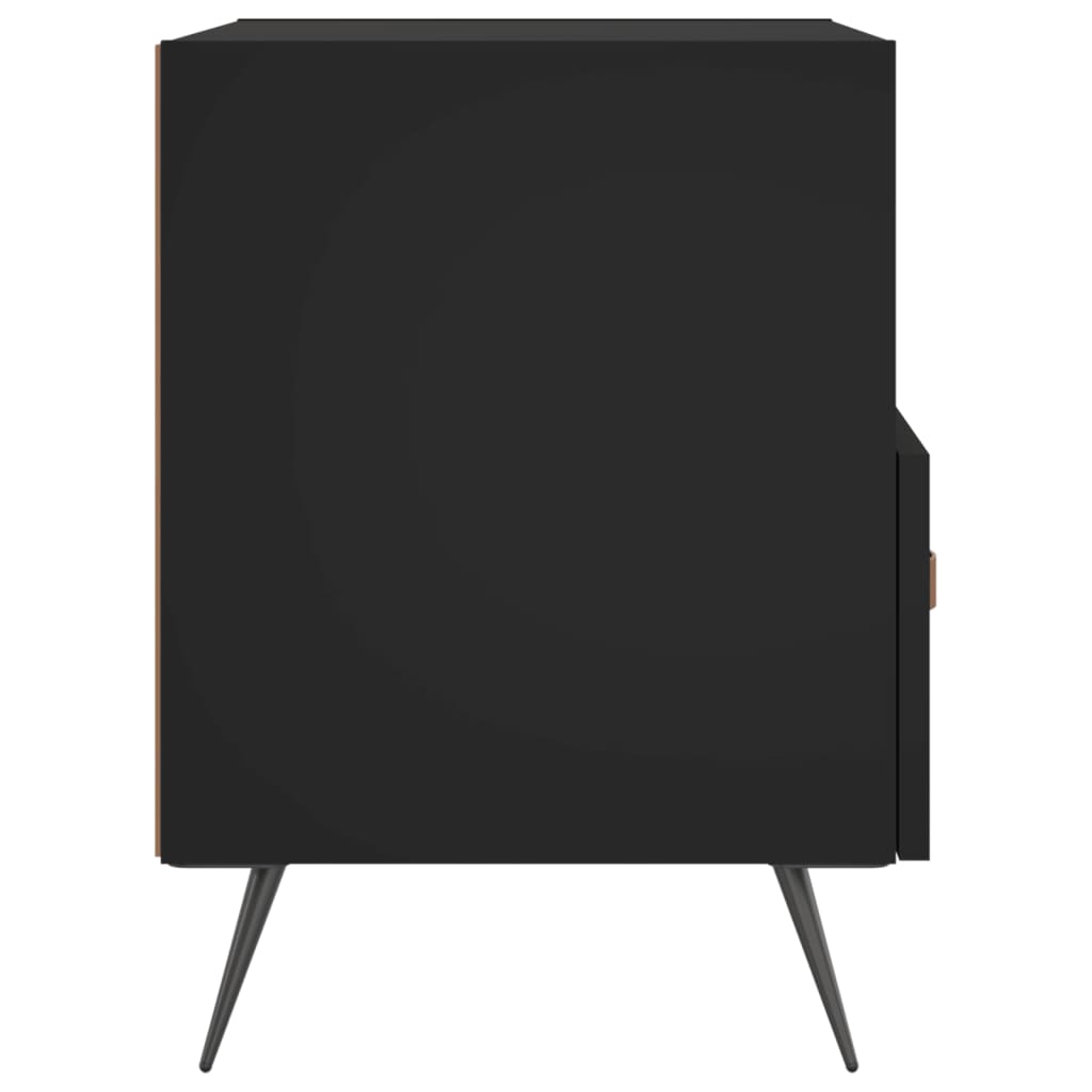 Nattbord 2 stk svart 40x35x47,5 cm konstruert tre