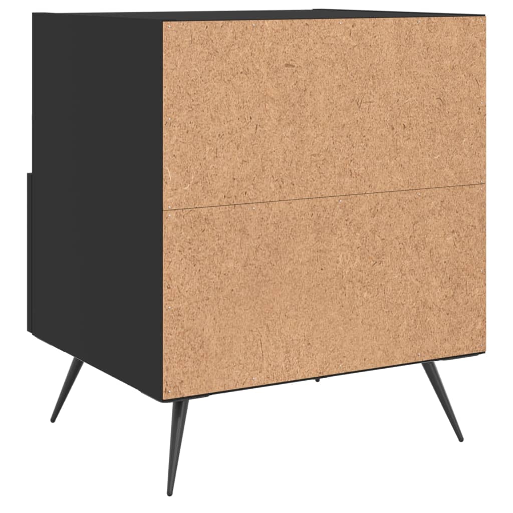 Nattbord 2 stk svart 40x35x47,5 cm konstruert tre