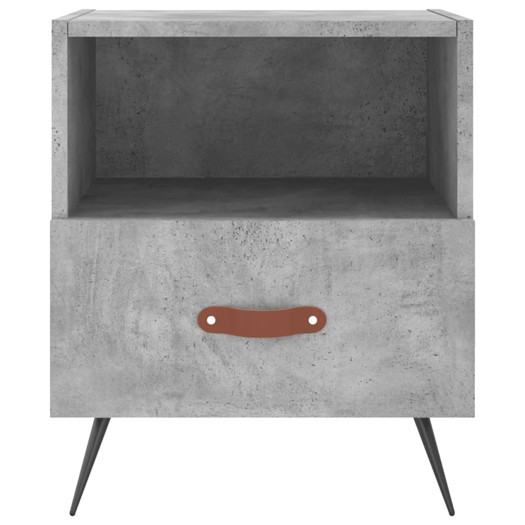 Nattbord 2 stk betonggrå 40x35x47,5 cm konstruert tre