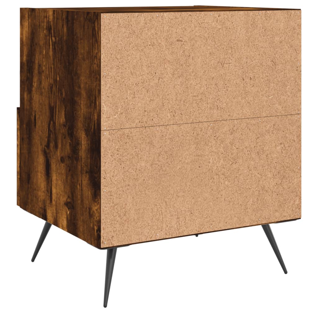 Nattbord røkt eik 40x35x47,5 cm konstruert tre