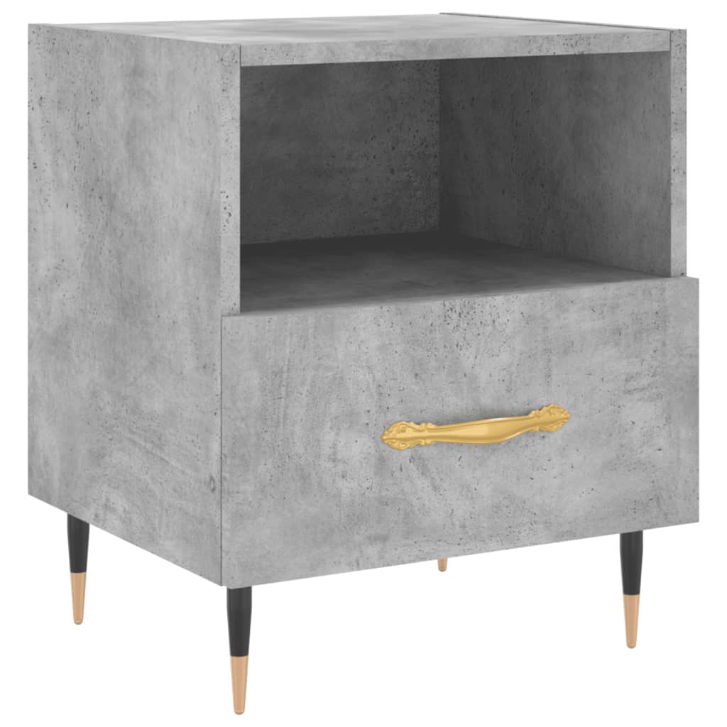 Nattbord 2 stk betonggrå 40x35x47,5 cm konstruert tre