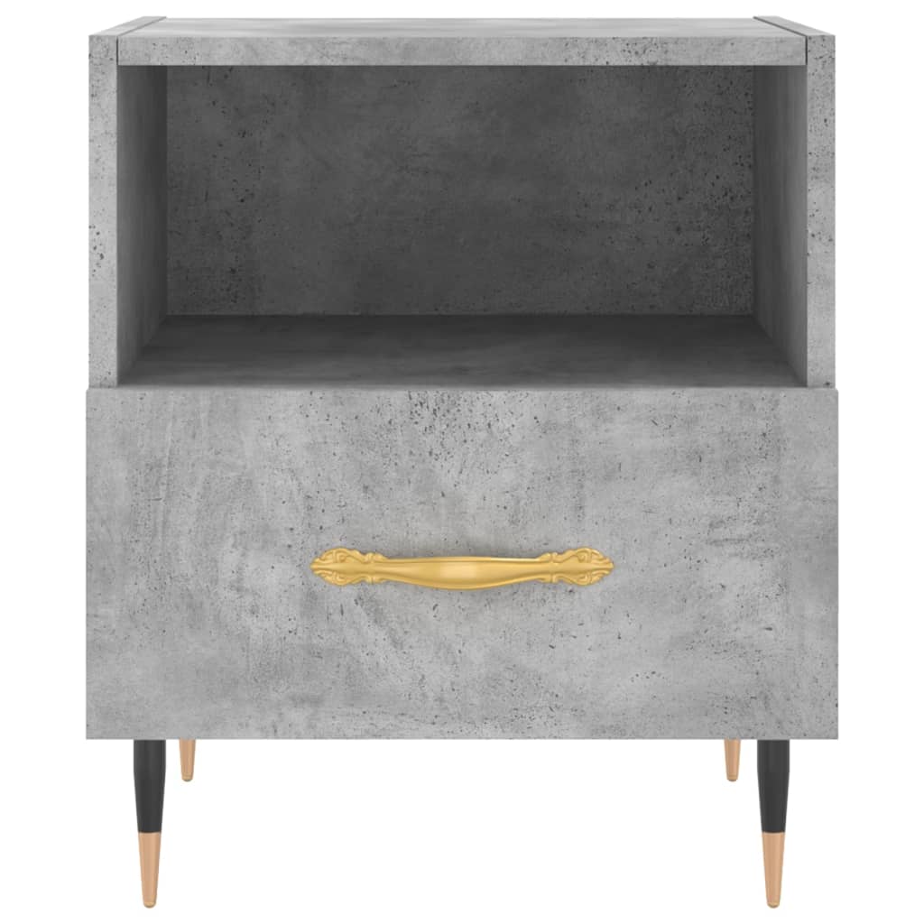 Nattbord 2 stk betonggrå 40x35x47,5 cm konstruert tre
