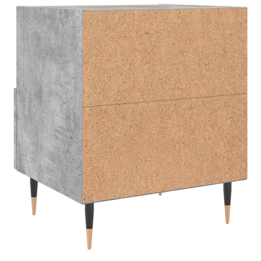 Nattbord 2 stk betonggrå 40x35x47,5 cm konstruert tre