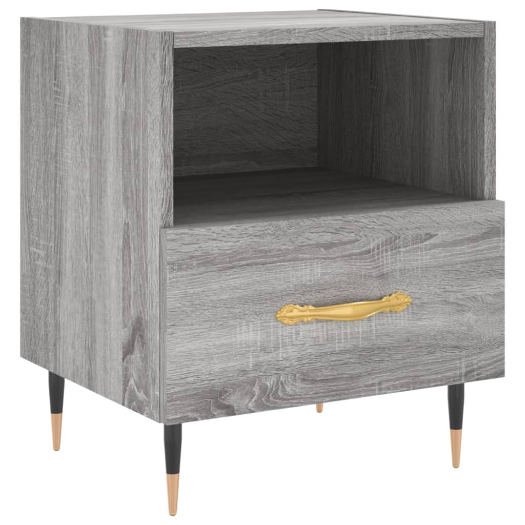Nattbord 2 stk grå sonoma 40x35x47,5 cm konstruert tre