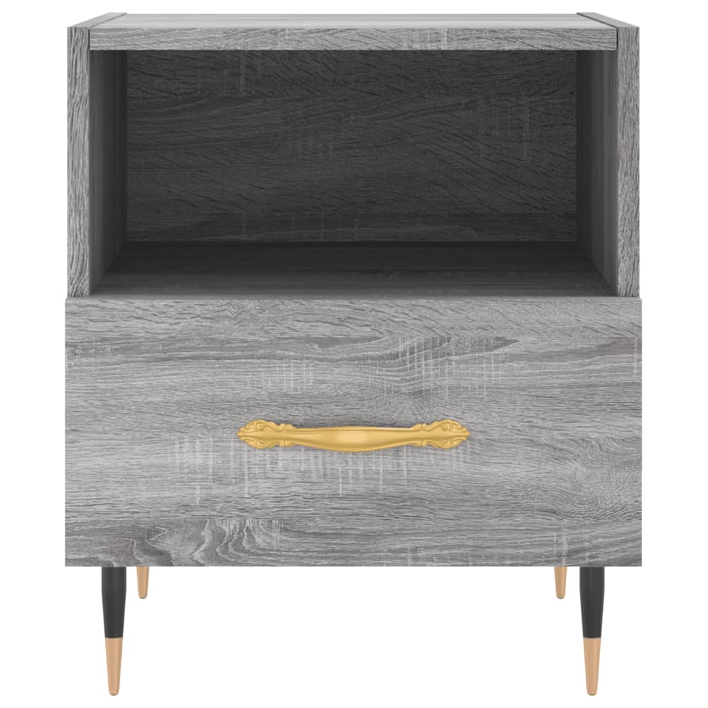 Nattbord 2 stk grå sonoma 40x35x47,5 cm konstruert tre