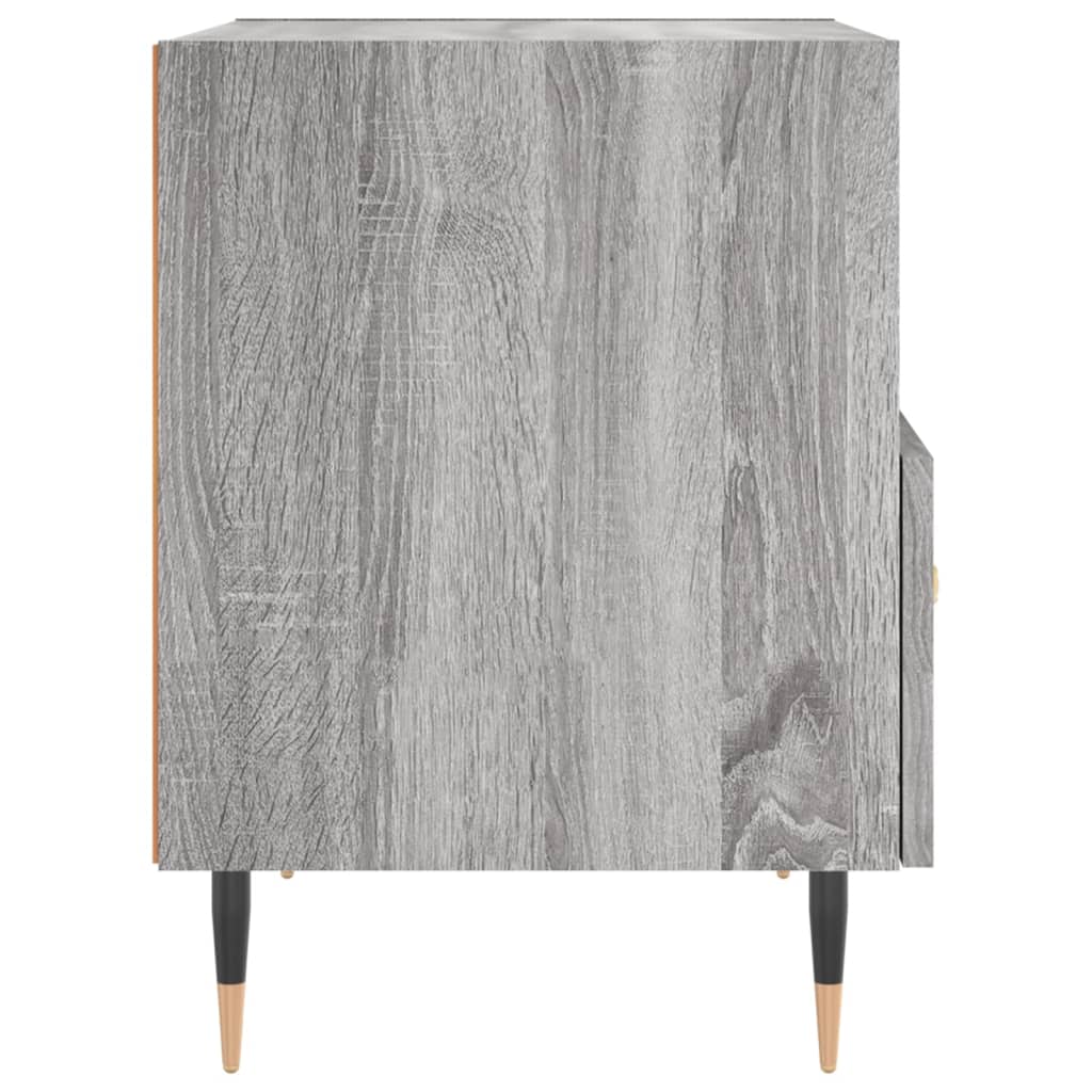 Nattbord 2 stk grå sonoma 40x35x47,5 cm konstruert tre