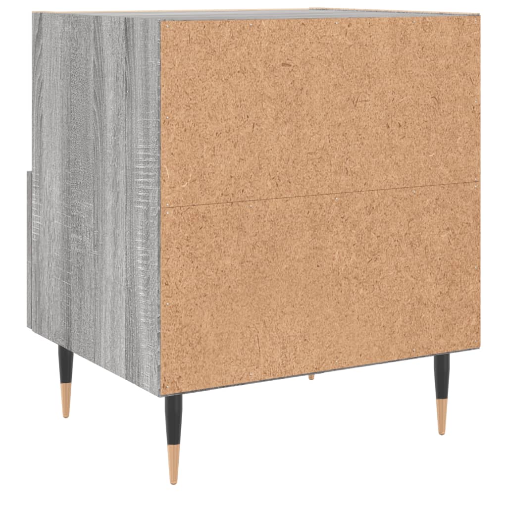 Nattbord 2 stk grå sonoma 40x35x47,5 cm konstruert tre
