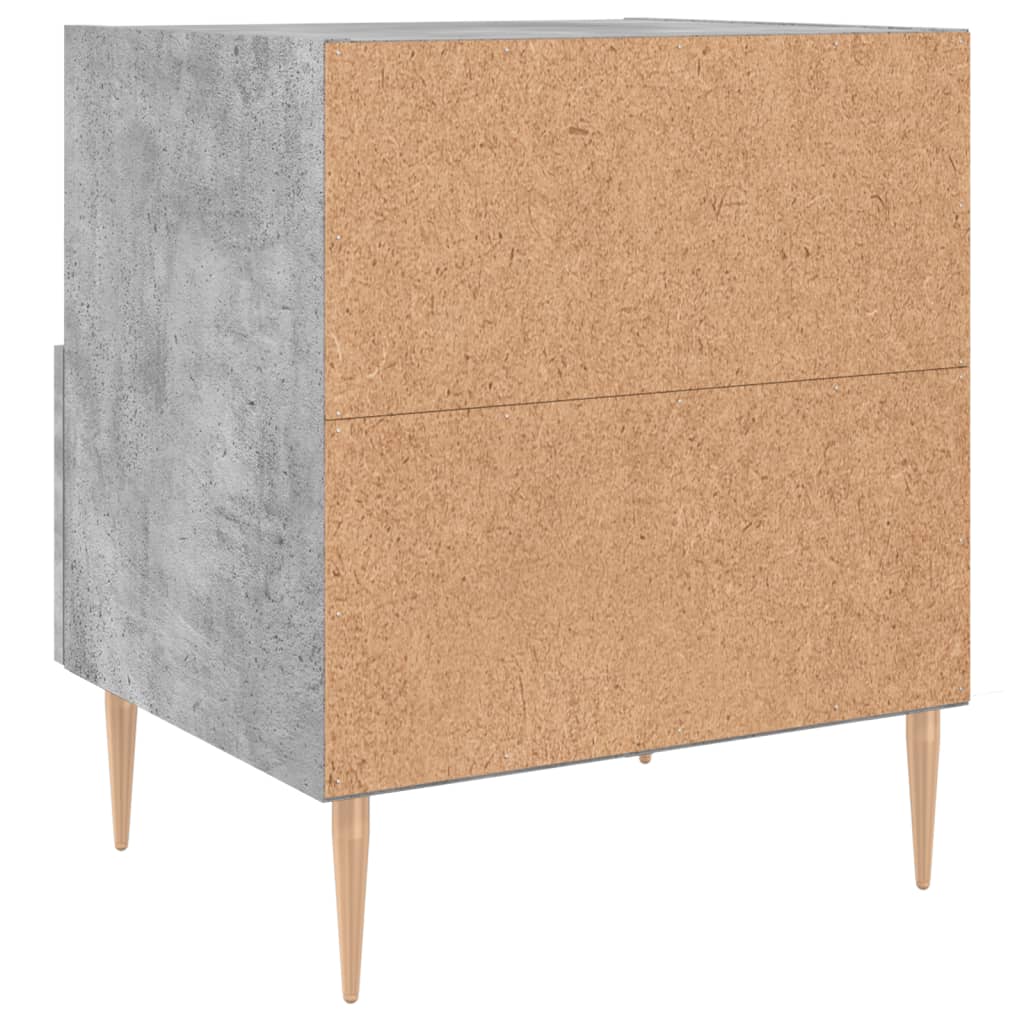 Nattbord 2 stk betonggrå 40x35x47,5 cm konstruert tre