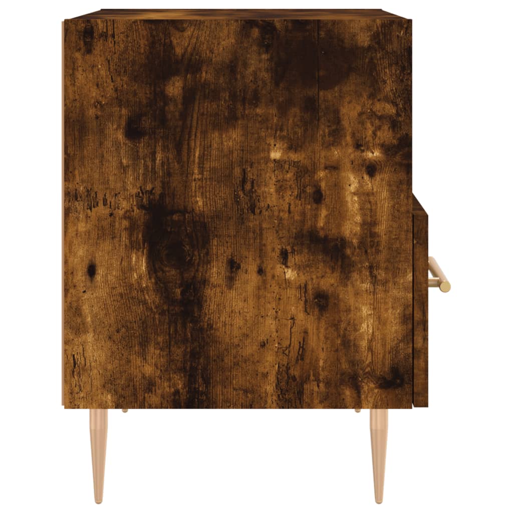 Nattbord 2 stk røkt eik 40x35x47,5 cm konstruert tre