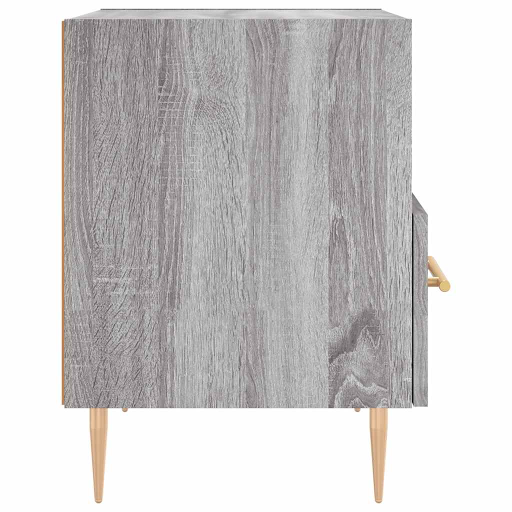 Nattbord 2 stk grå sonoma 40x35x47,5 cm konstruert tre