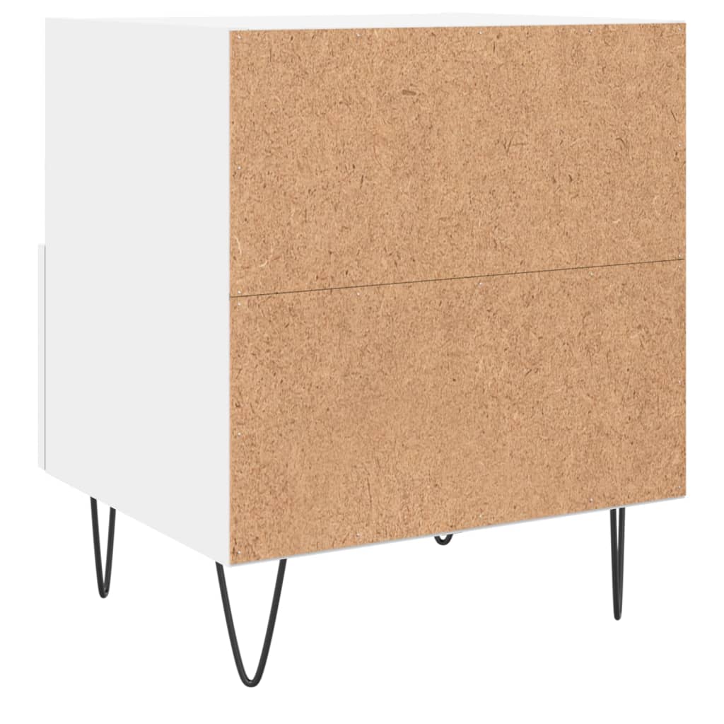 Nattbord 2 stk hvit 40x35x47,5 cm konstruert tre