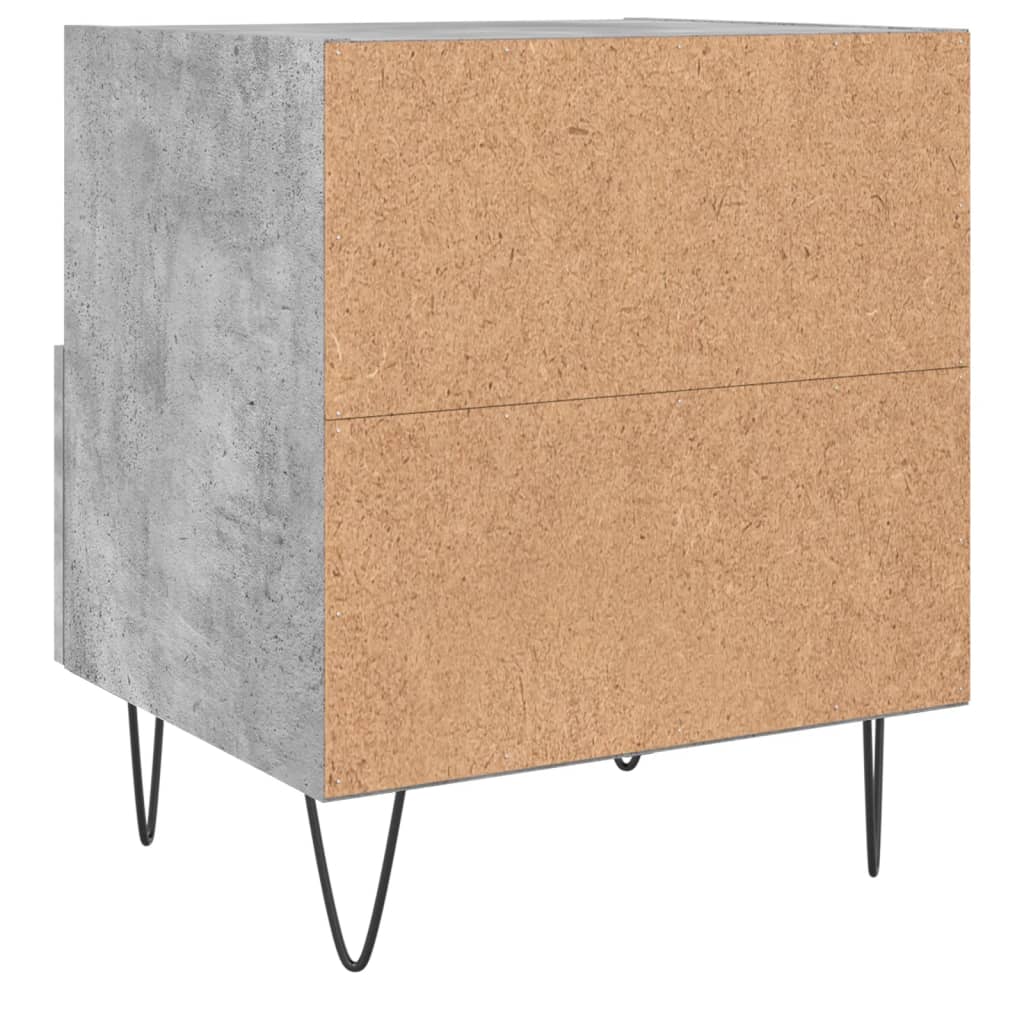 Nattbord 2 stk betonggrå 40x35x47,5 cm konstruert tre