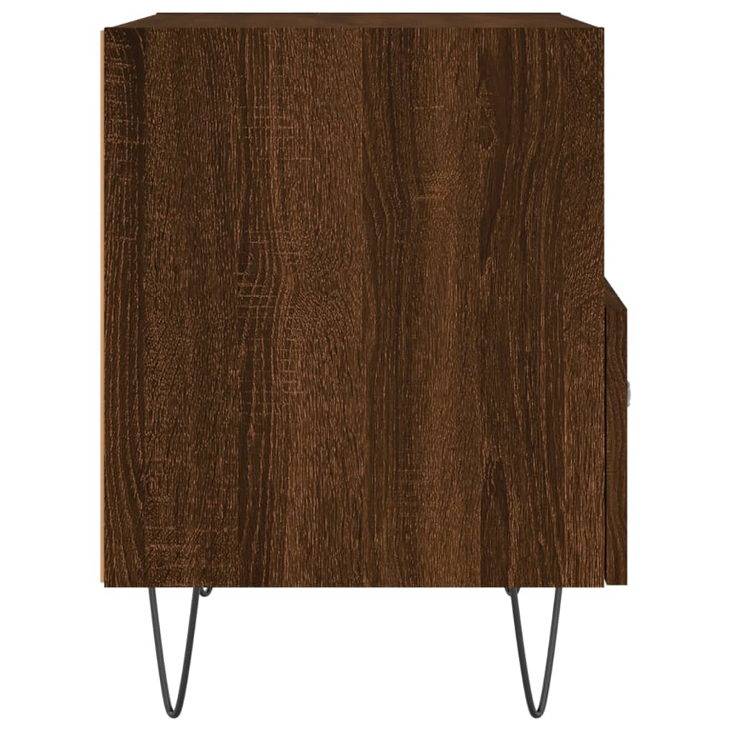 Nattbord 2 stk brun eik 40x35x47,5 cm konstruert tre