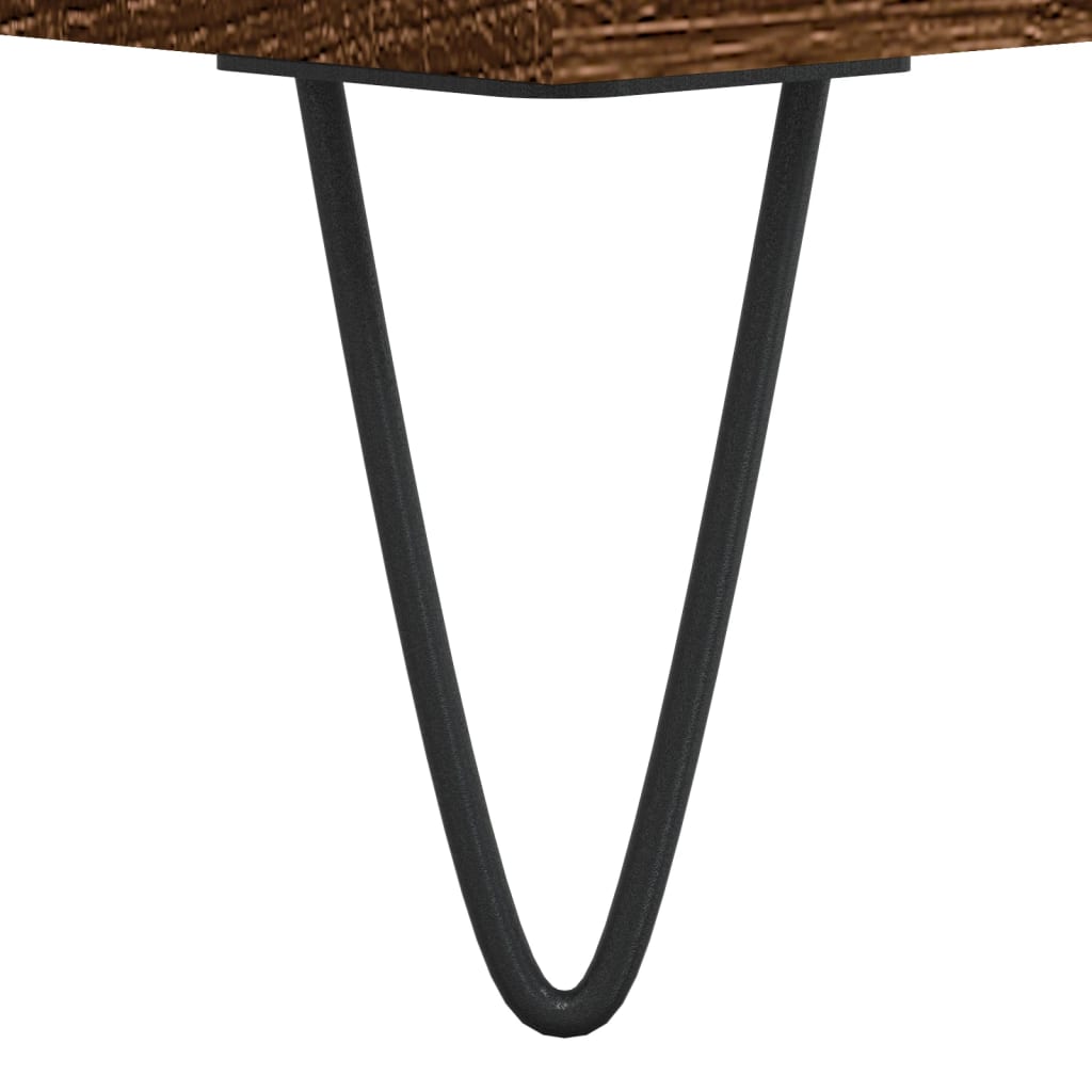 Nattbord 2 stk brun eik 40x35x47,5 cm konstruert tre