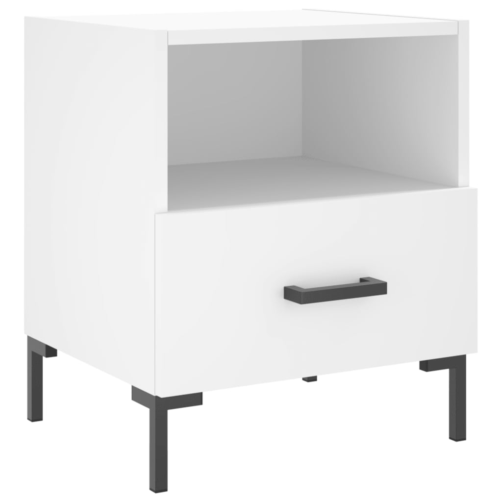 Nattbord 2 stk hvit 40x35x47,5 cm konstruert tre