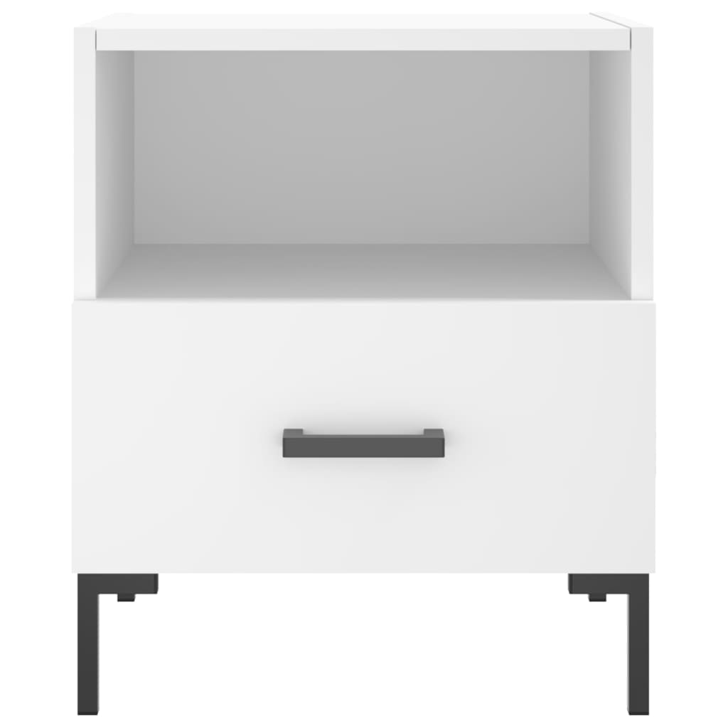 Nattbord 2 stk hvit 40x35x47,5 cm konstruert tre