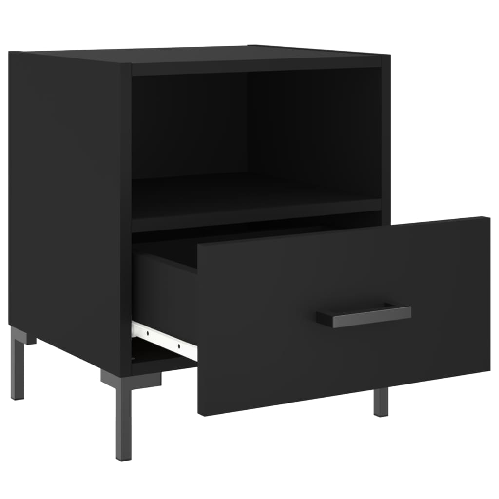 Nattbord 2 stk svart 40x35x47,5 cm konstruert tre