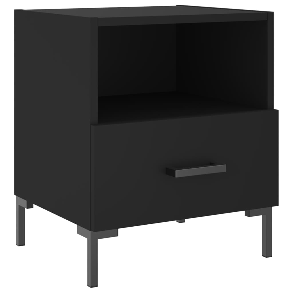 Nattbord 2 stk svart 40x35x47,5 cm konstruert tre